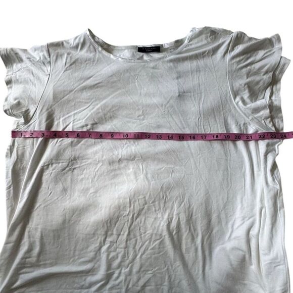 T Tahari Woman Plus 3X White Flutter Sleeve Blouse Casual Top Viscose Bl… - Picture 7 of 11